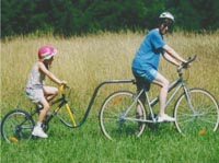 vtc en tandem avec  velo enfant 20 pouce