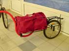 remorque v&eacute;lo mono roue , remorque velo 1 roue , option remorque mono roue , drivbag , driv'bag , drive bag , drivebag